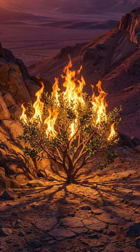 Historia bíblica ilustrada: la zarza ardiente y la llamada de Moisés